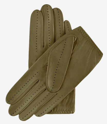 Alessa (olive) - Classic Italian lambskin leather driving gloves — photo 2 of 7