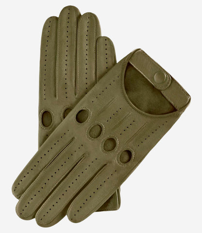 Alessa (olive) - Classic Italian lambskin leather driving gloves — photo 1 of 7