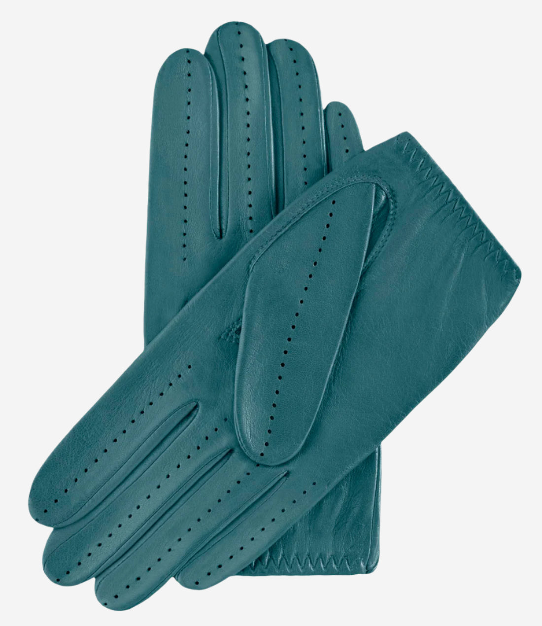 Alessa (sage) - Classic Italian lambskin leather driving gloves — photo 2 of 7