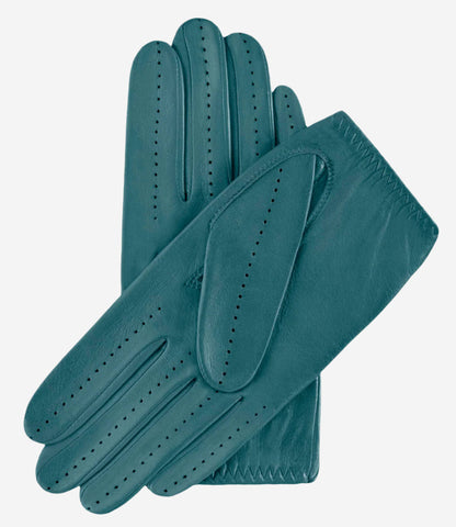 Alessa (sage) - Classic Italian lambskin leather driving gloves — photo 2 of 7
