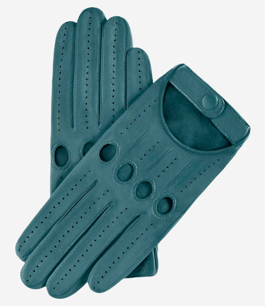 Alessa (sage) - Classic Italian lambskin leather driving gloves — photo 1 of 7