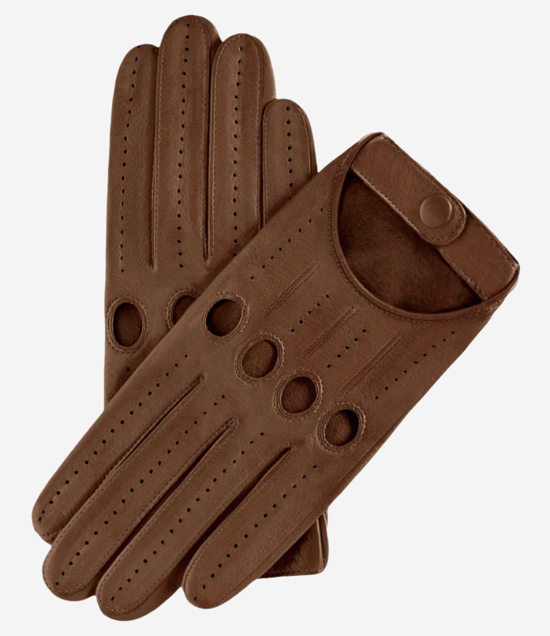 Alessa (Taupe) - Classic Italian lambskin leather driving gloves — photo 1 of 8