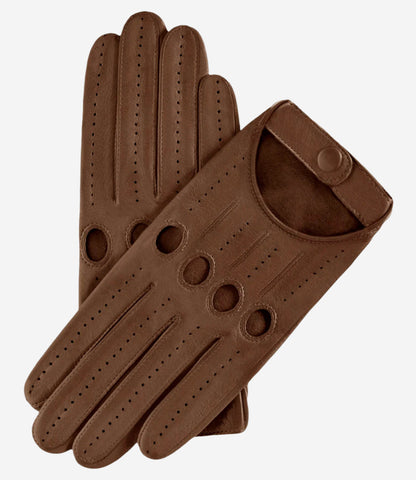 Alessa (Taupe) - Classic Italian lambskin leather driving gloves — photo 1 of 8