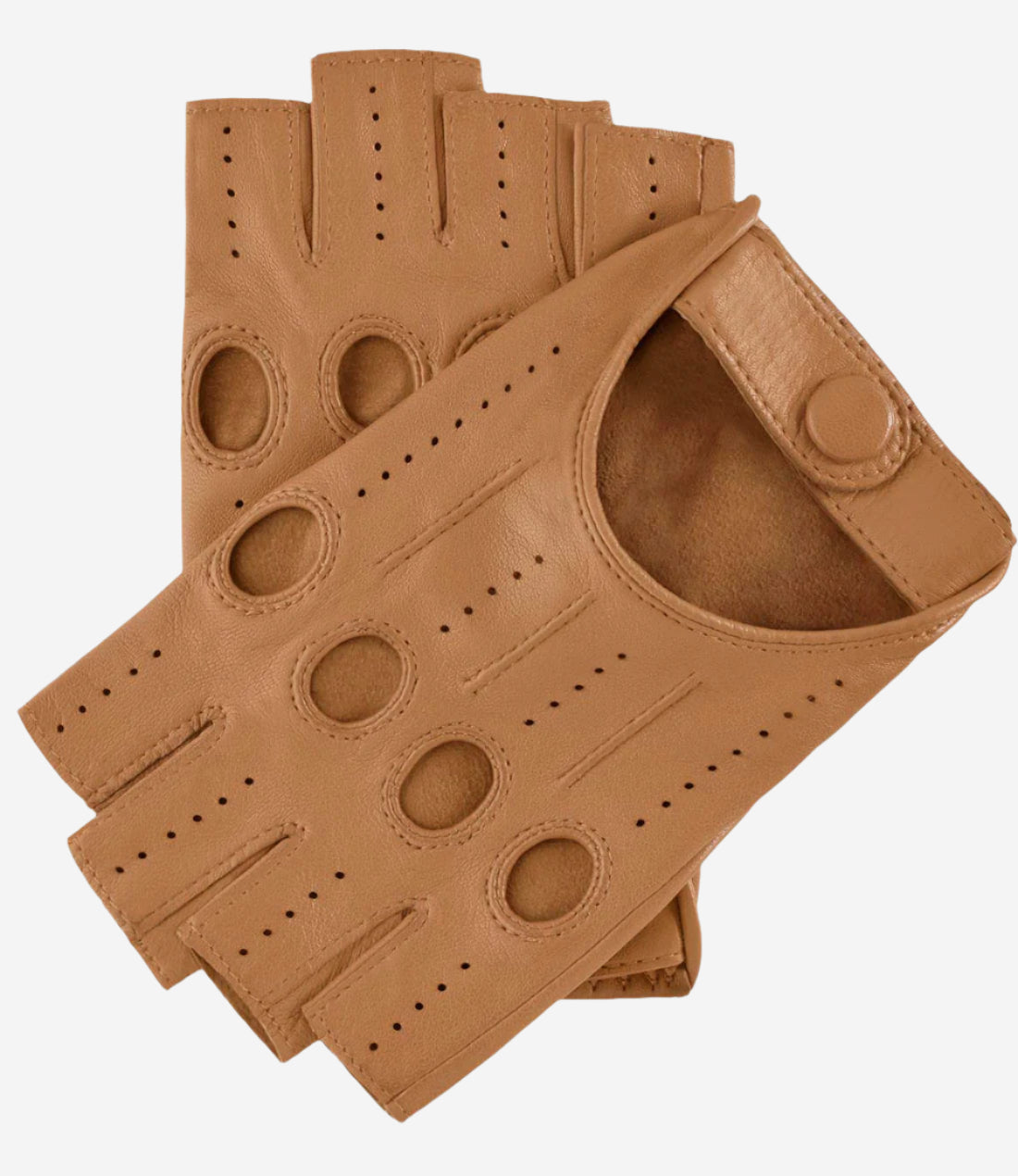Rossana (vac) - Italian fingerless lambskin leather driving gloves — photo 1 of 7