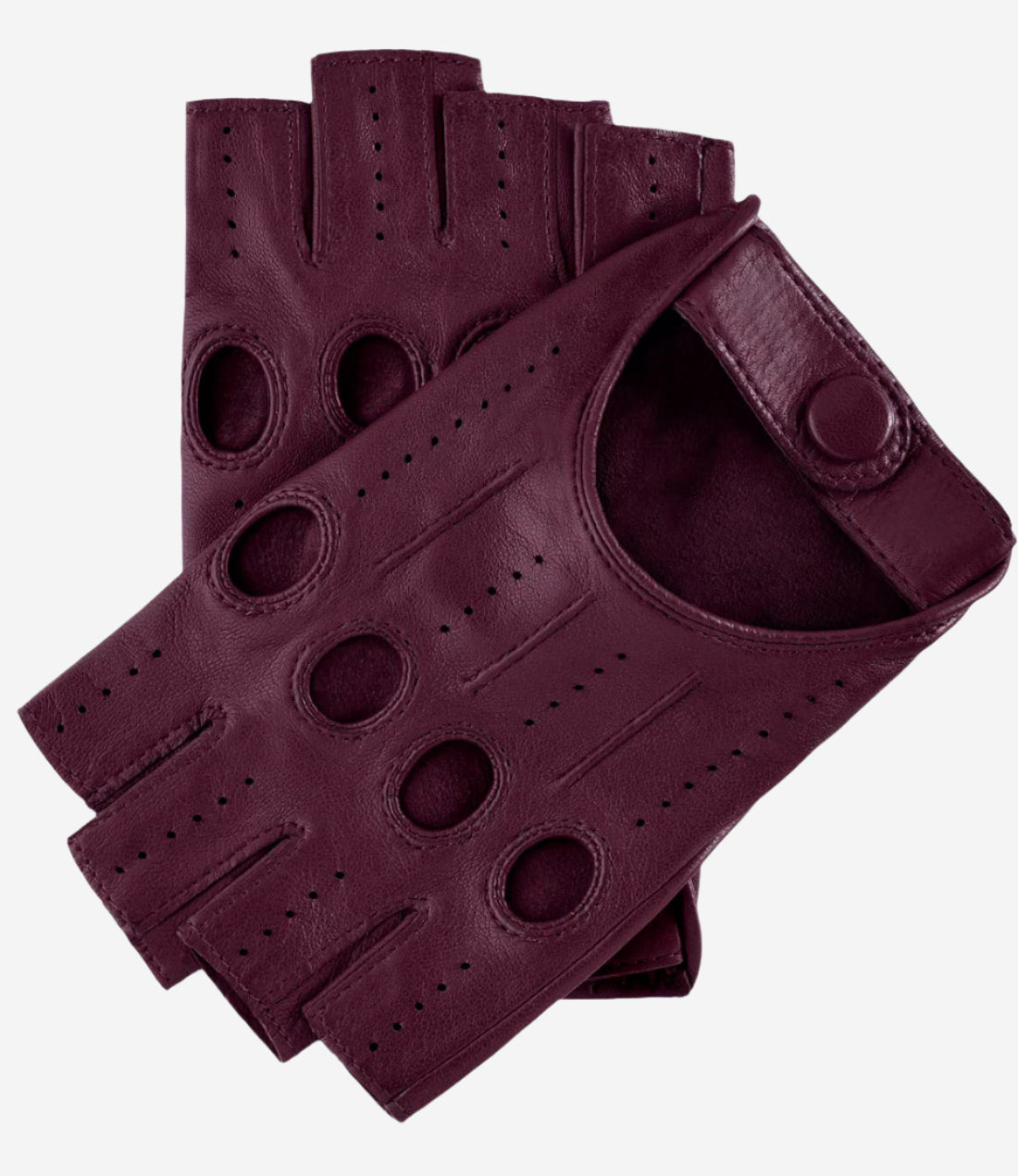Rossana (xb) - Italian fingerless lambskin leather driving gloves — photo 1 of 8