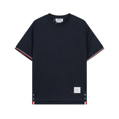Thom Browne T-Shirt Without Collar 'Blue'