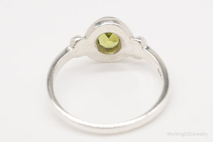 Vintage Peridot Sterling Silver Ring - Size 7.5