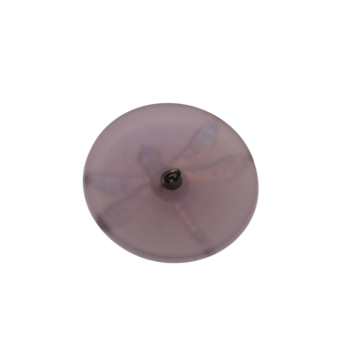 Czech Glass Dragonfly Button 40mm - Iridescent Crystal with Gold Accents