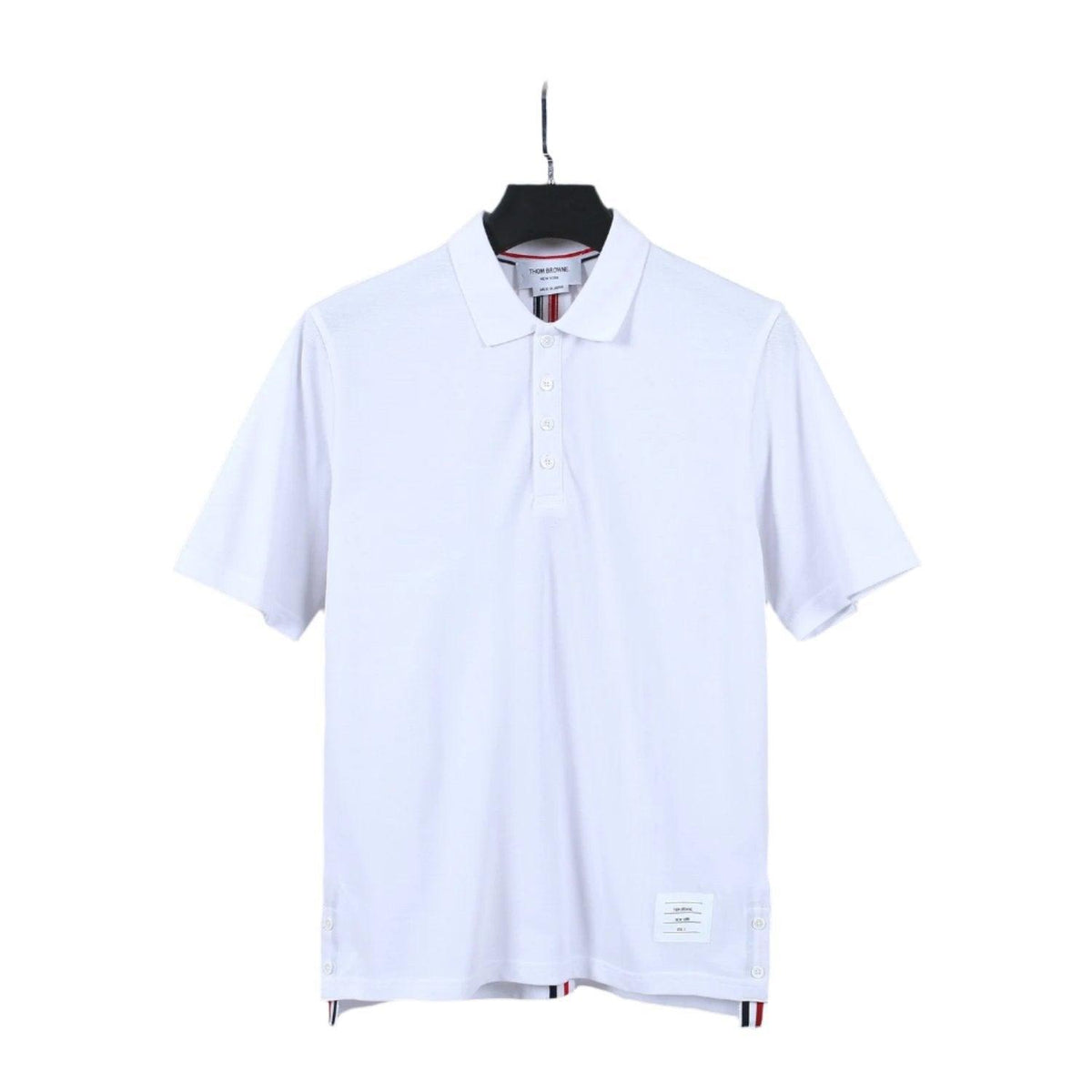 Thom Browne White T-Shirt with Collar