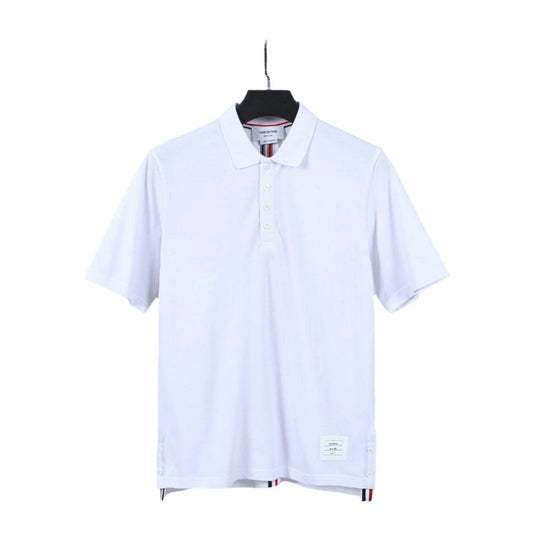 Thom Browne White T-Shirt with Collar