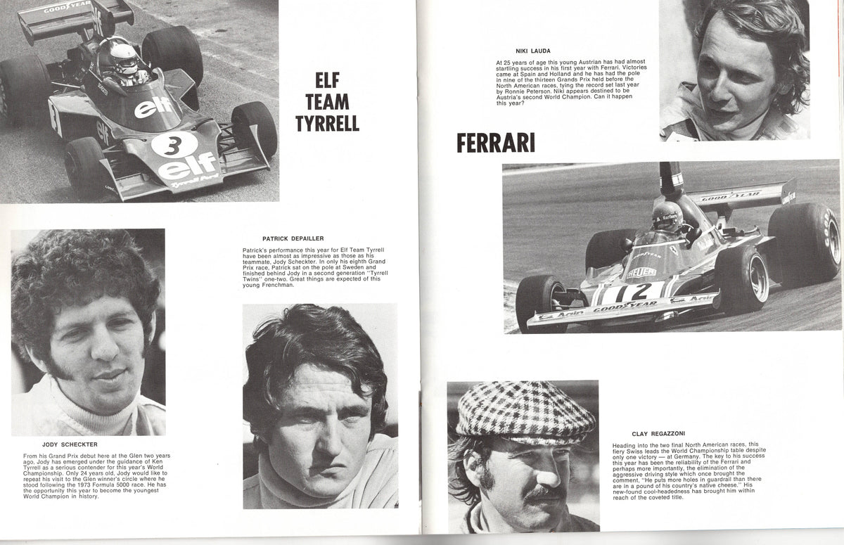 F1 1974 USGP Watkins Glen Program