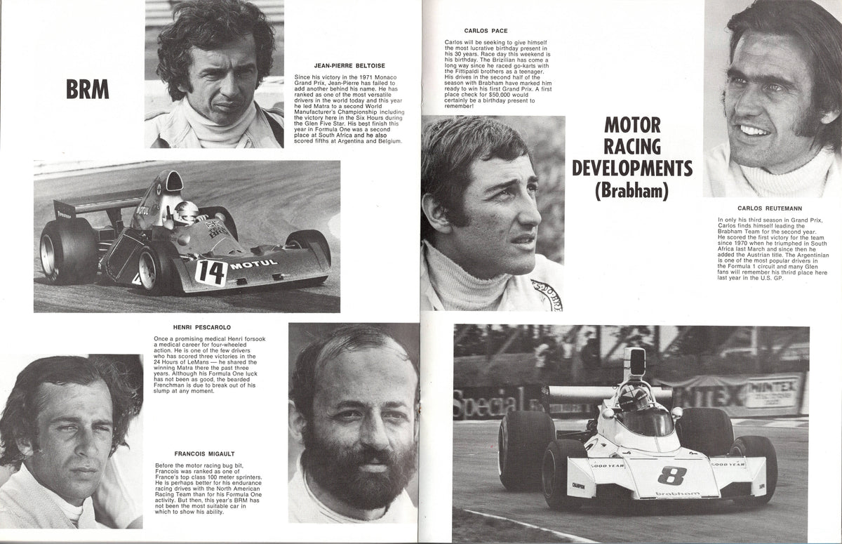 F1 1974 USGP Watkins Glen Program