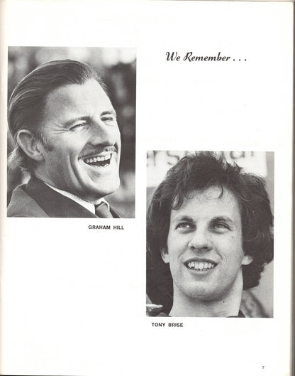 F1 1976 USGP Watkins Glen Program