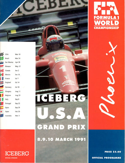 F1 1991 US Grand Prix Phoenix Program