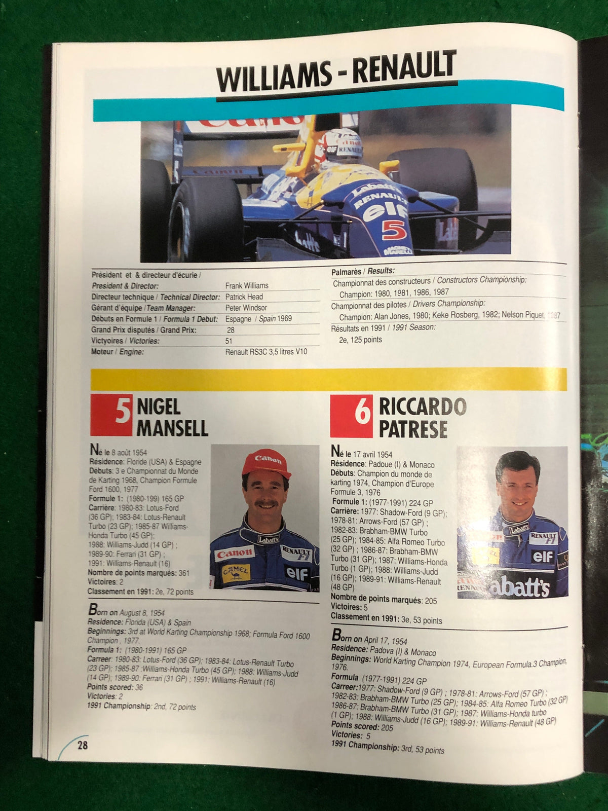 F1 1992 Canadian Grand Prix Montreal Program