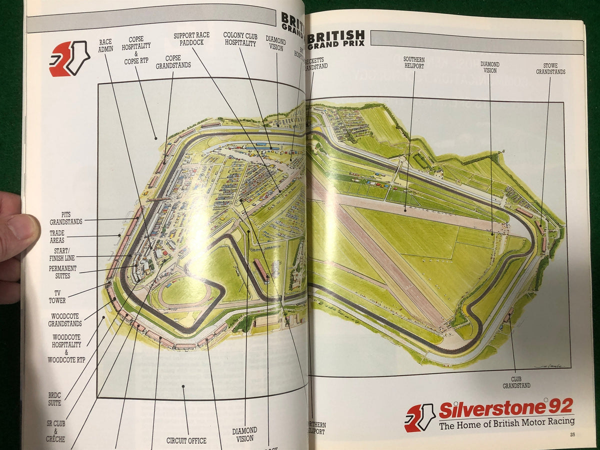 F1 1992 British Grand Prix Silverstone Program