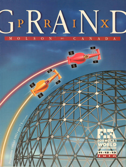 F1 1993 Canadian Grand Prix Montreal Program