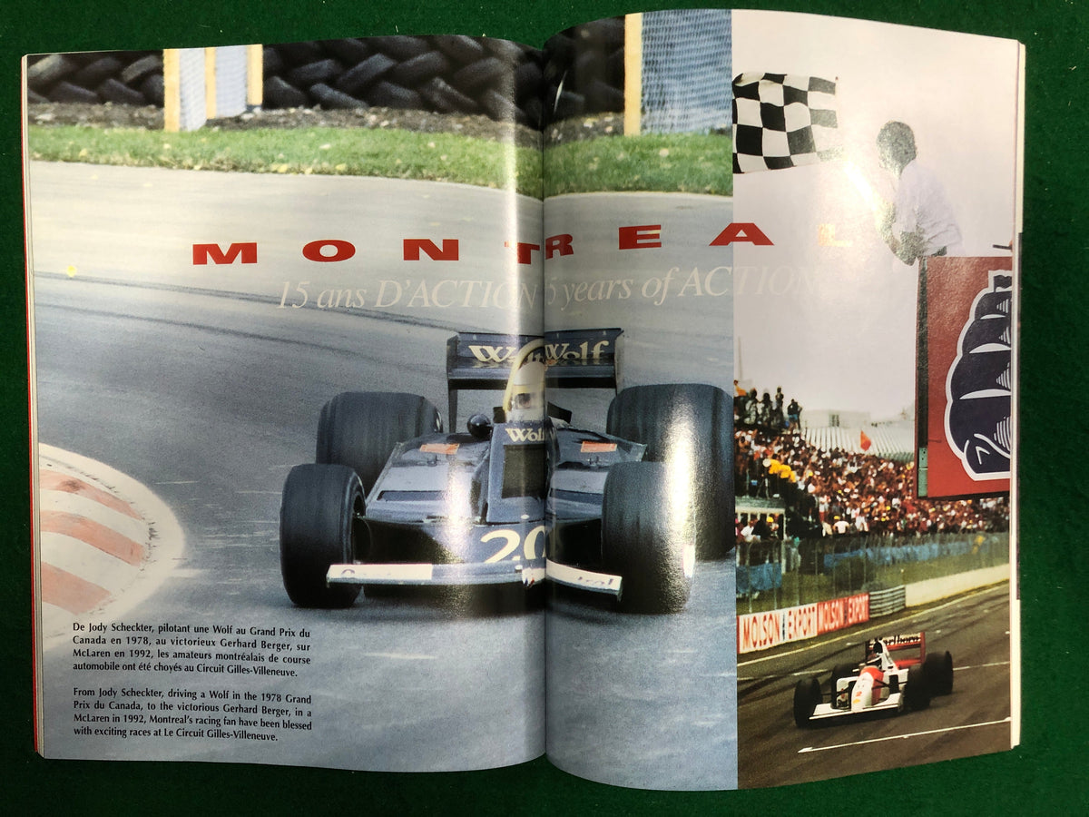F1 1993 Canadian Grand Prix Montreal Program