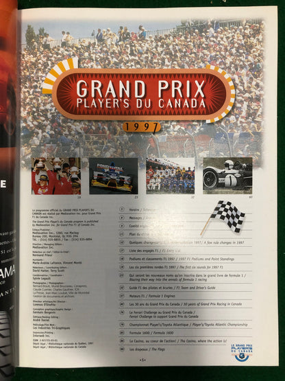 F1 1997 Canadian Grand Prix Montreal Program