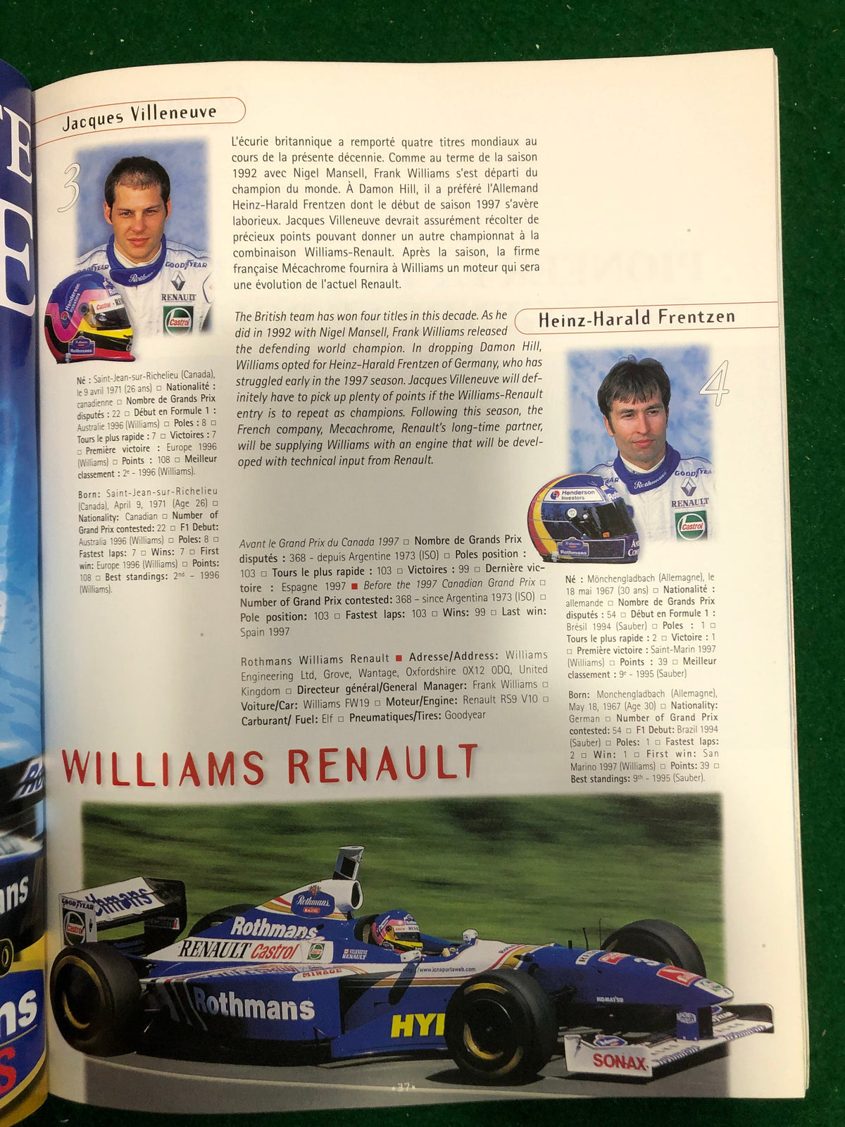 F1 1997 Canadian Grand Prix Montreal Program