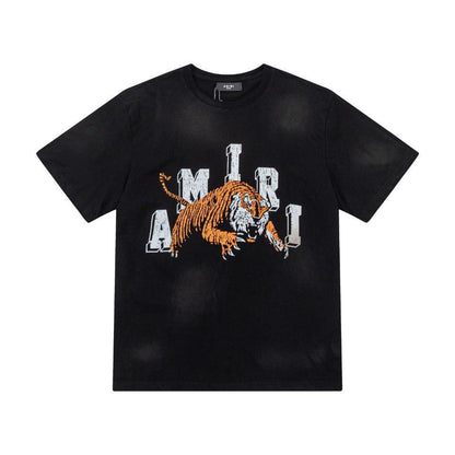 Amiri Lion Black T-Shirt Without Collar