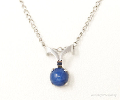 Vintage Star Sapphire Sterling Silver Necklace – Estate Jewelry