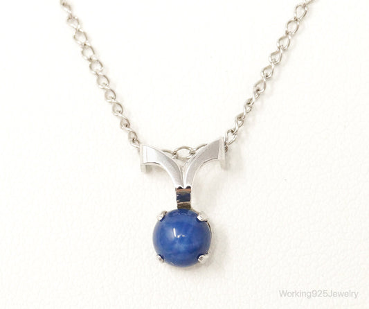 Vintage Sternsaphir-Halskette aus Sterlingsilber – Nachlassschmuck