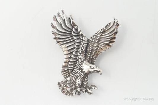Vintage Native American Shube's Manufacturing Inc Sterling Silver Eagle Pendant — photo 2 of 8
