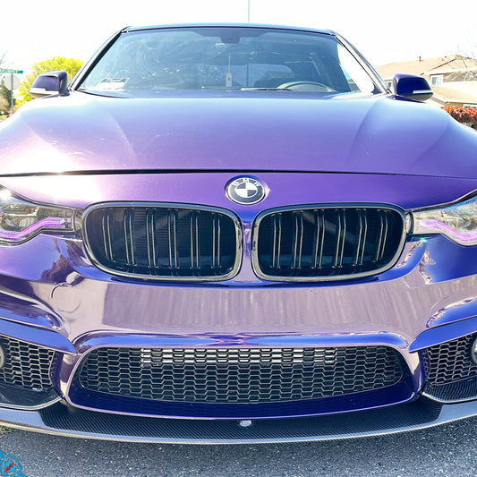 2012-2018 BMW 3 Series (F30/F31) M Style Dual Slat Kidney Grilles (Pair) [Various Finishes]
