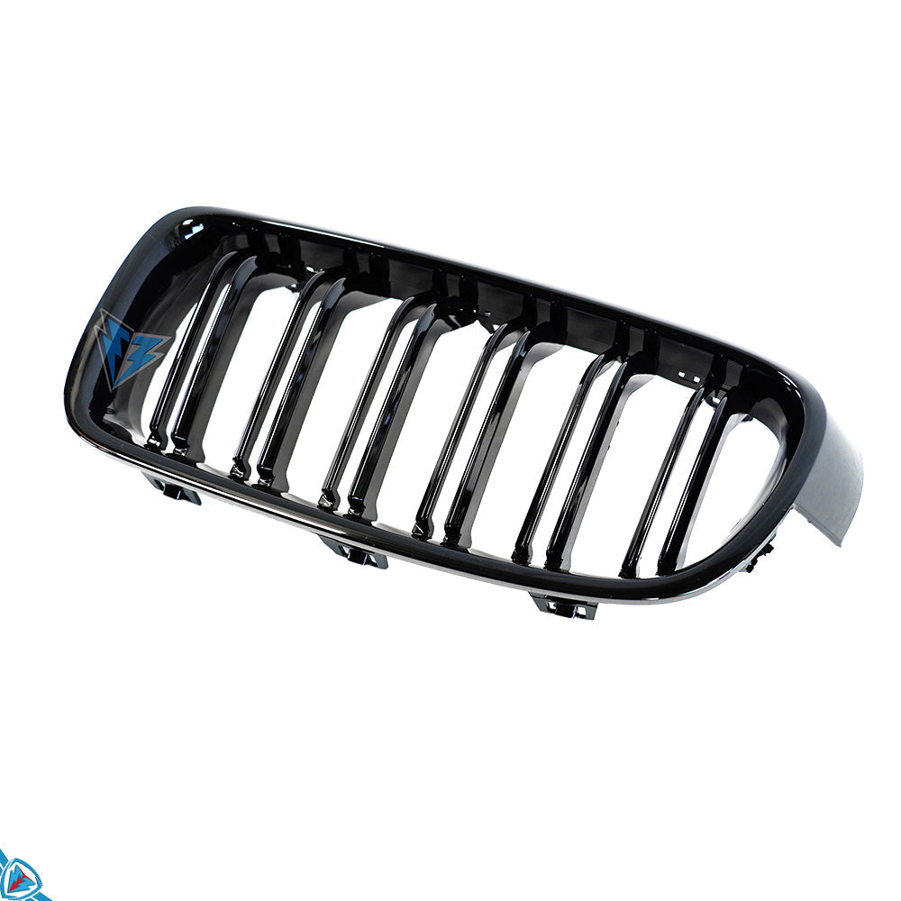 2012-2018 BMW 3 Series (F30/F31) M Style Dual Slat Kidney Grilles (Pair) [Various Finishes]