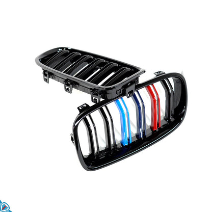 2012-2018 BMW 3 Series (F30/F31) M Style Dual Slat Kidney Grilles (Pair) [Various Finishes]