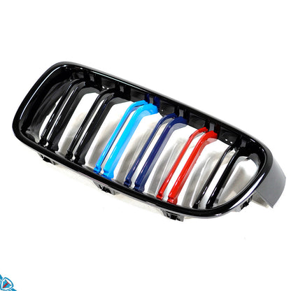2012-2018 BMW 3 Series (F30/F31) M Style Dual Slat Kidney Grilles (Pair) [Various Finishes]