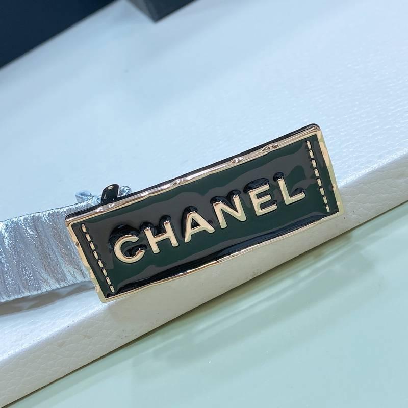 Chanel Women Logo Banding Belt 'White'
