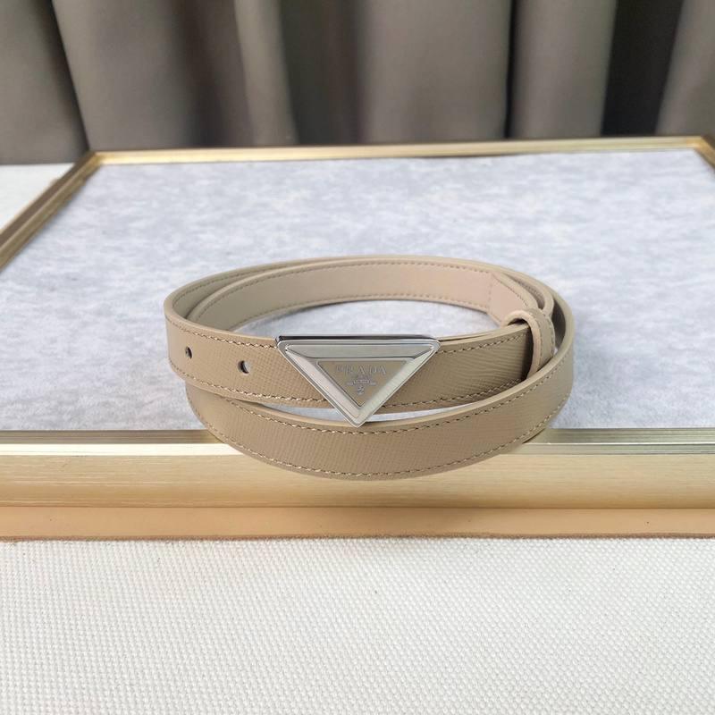 Prada Saffiano leather belt 'Sand Beige'