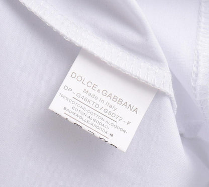 Dolce & Gabbana T-Shirt Without Collar 'White & Black'