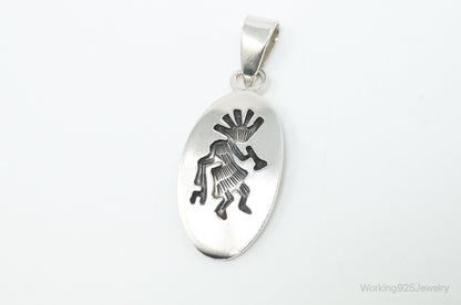 Vintage Mexico Dancing Kokopelli Southwestern Sterling Silver Pendant