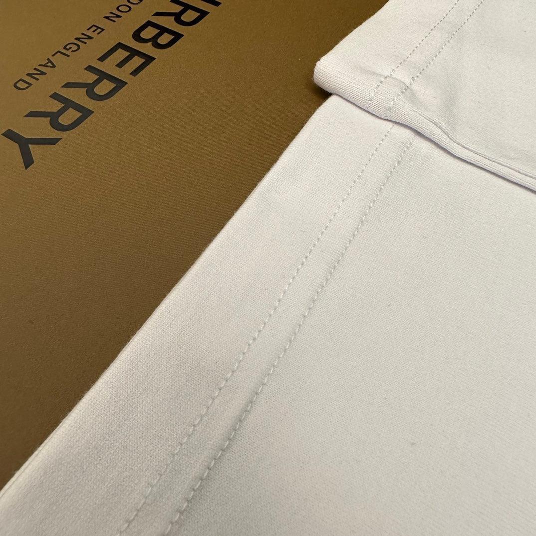 Burberry T-Shirt Without Collar 'White & Beige' - Luxury Casual Elegance