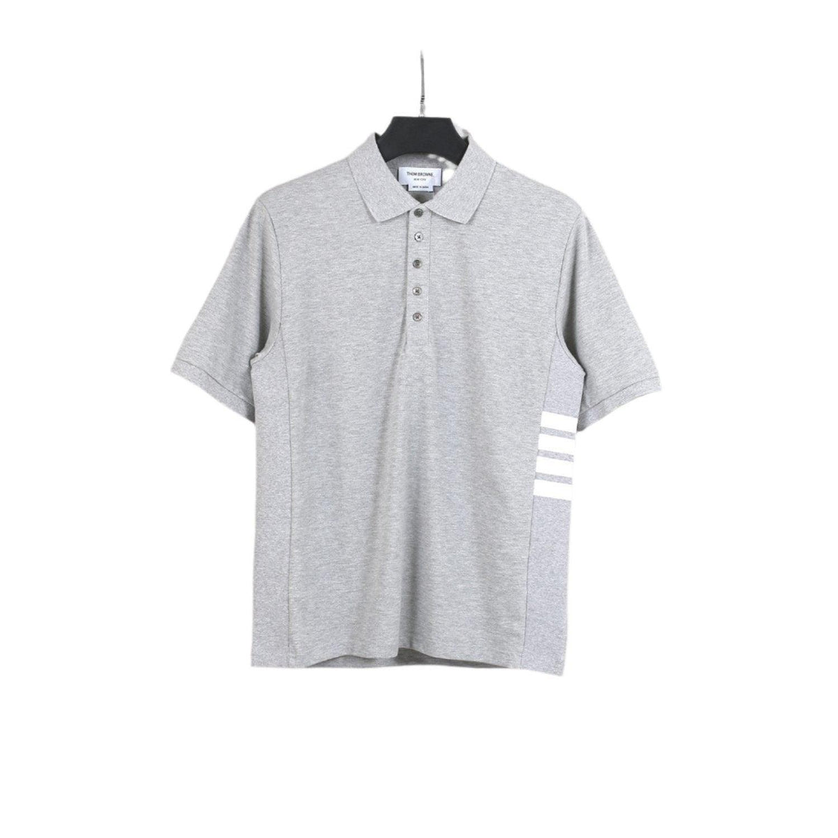 Thom Browne Grey T-Shirt with Collar