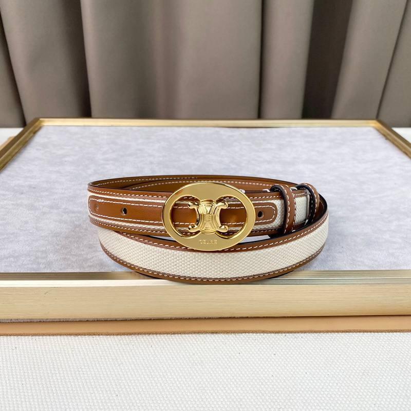 Celine Women Belt 'White/Brown'
