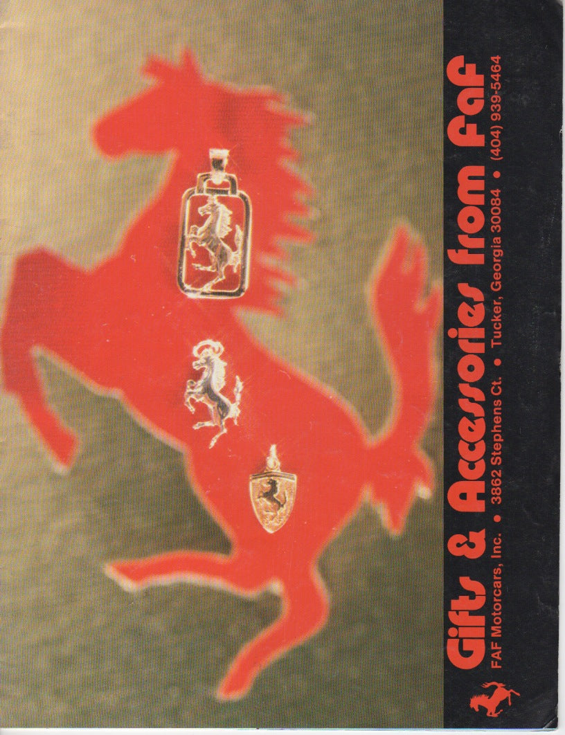 FAF Motorcars Gifts & Accessories Catalog 1982