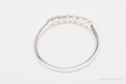 Vintage STE BEE Cubic Zirconia Sterling Silver Ring - Size 7.5