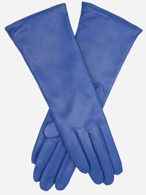 Camilla (blue) - Italian "4 button length" cashmere lined leather gloves — photo 2 of 8