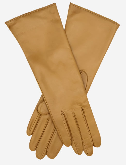 Camilla (camel) - Italian "4 button length" cashmere lined leather gloves — photo 1 of 8