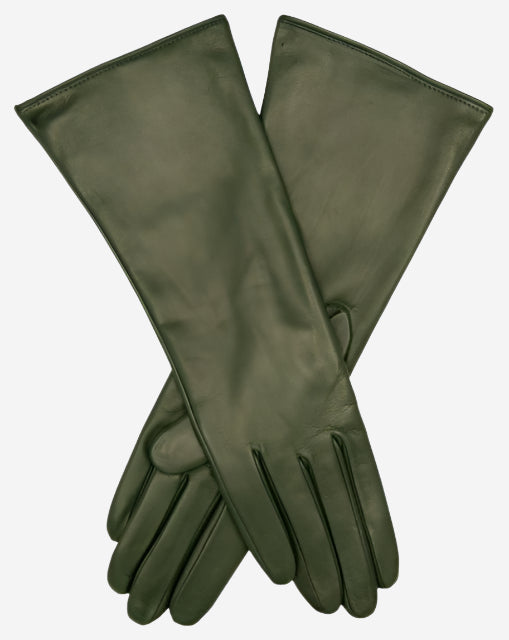 Camilla (forest) - Italian "4 button length" cashmere lined leather gloves — photo 3 of 9