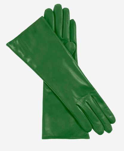 Camilla (green) - Italian "4 button length" cashmere lined leather gloves — photo 1 of 8