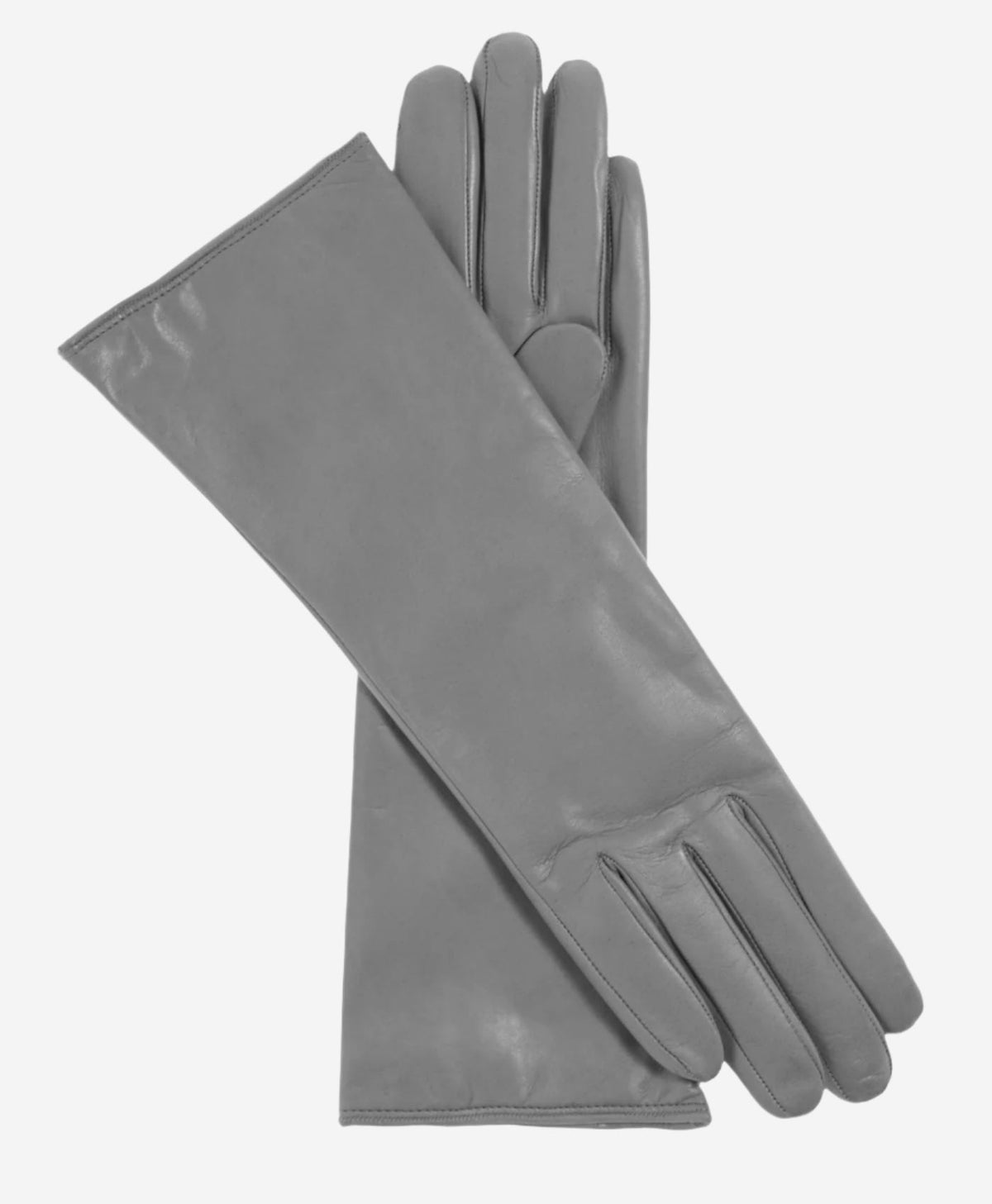 Camilla (grey) - Italian "4 button length" cashmere lined leather gloves — photo 1 of 8