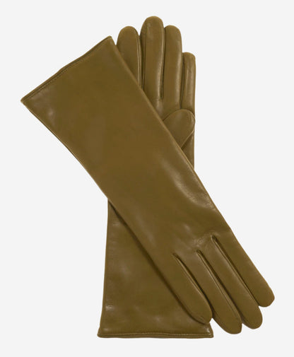 Camilla (moss) - Italian "4 button length" cashmere lined leather gloves — photo 1 of 8