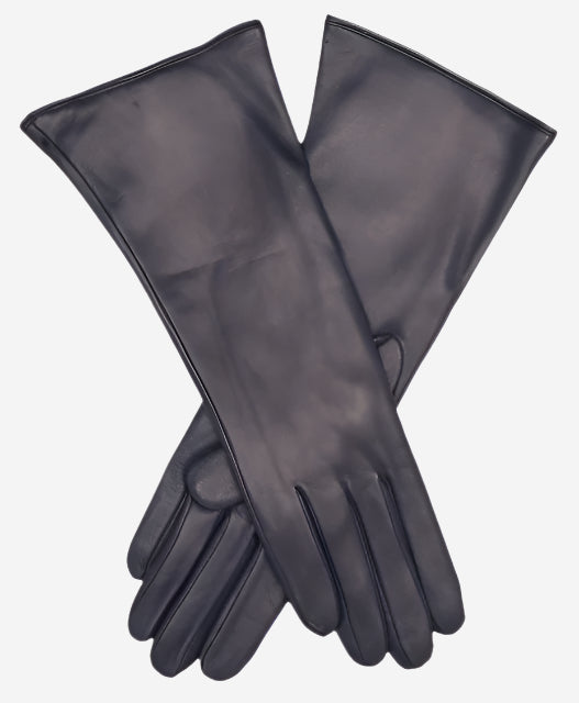 Camilla (navy) - Italian "4 button length" cashmere lined leather gloves — photo 1 of 8