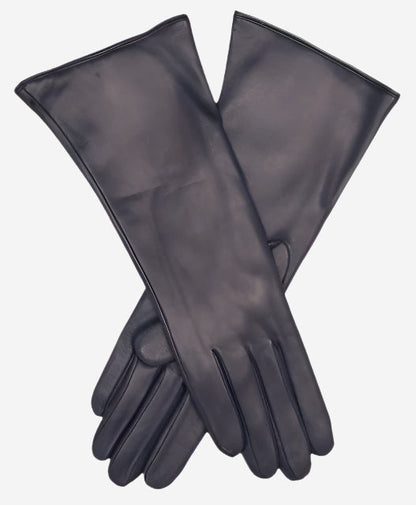 Camilla (navy) - Italian "4 button length" cashmere lined leather gloves — photo 1 of 8