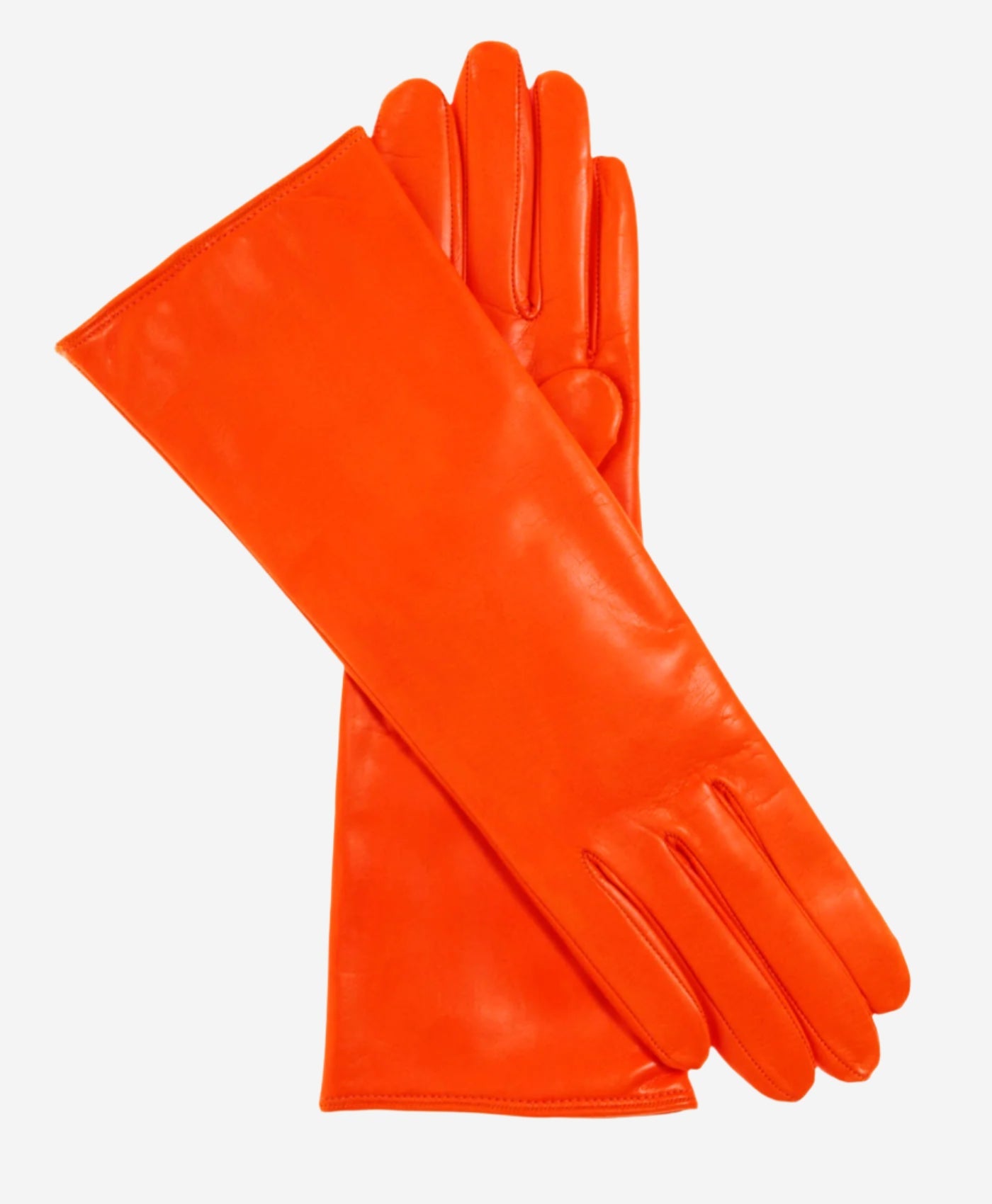 Camilla (pumpkin) - Italian "4 button length" cashmere lined leather gloves — photo 1 of 8